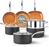 Gotham Steel 12 Pc Pots and Pans Set Non Stick Ceramic Cookware Set