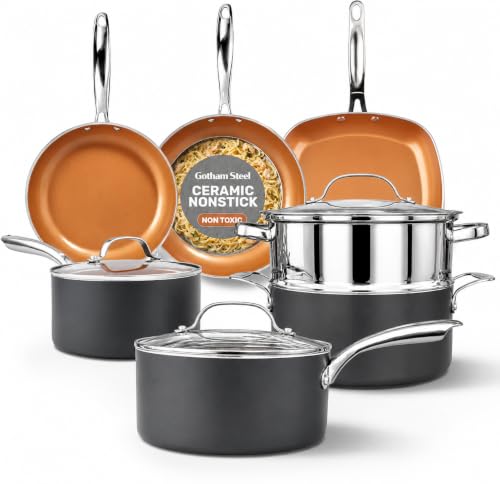 Gotham Steel 12-Piece Ceramic Cookware Set
