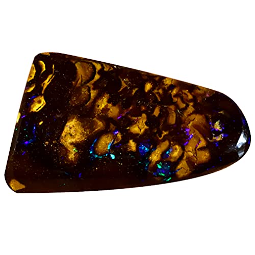 Opale boulder naturelle de Koroit 3.97 ct, la pierre précieuse multicolore pour un cadeau mémorable