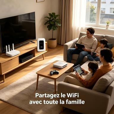 Modem WiFi Portable 5G/4G sans Abonnement, Routeur Mobile Déverrouillé Multi-Opérateurs Haut Débit