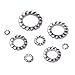Hilitchi 300-Pcs 304 Stainless Steel External Tooth Star Lock Washers Assortment Kit - Included: M2.5 M3 M4 M5 M6 M8 M10 M12