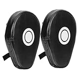 Hemoton 2Pcs Martial Arts Strike Hand Pads for Boxing Kickboxing Sparring Curved Boxing Gear with Finger Slots Impact Absorption PU Cover