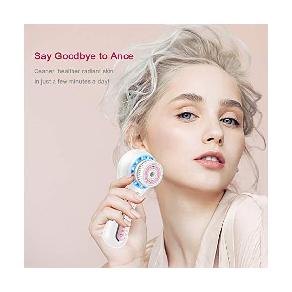 UMICKOO-Facial-Cleansing-BrushRechargeable-IPX7-Waterproof-with-5-Brush-HeadsFace-Brush-Use-for-Exfoliating-Massaging-and-Deep-Cleansing-Multi UMICKOO Face Scrubber Exfoliator,Facial Cleansing Brush Rechargeable IPX7 Waterproof with 5 Brush Heads,Electric Face Spin Brush for Exfoliating, Massaging and Deep Cleansing