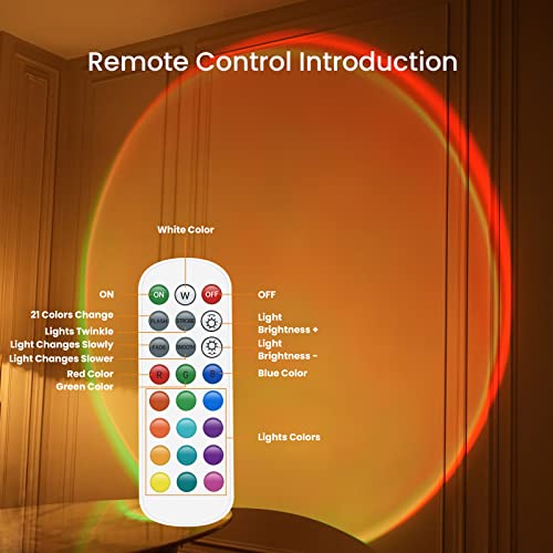 Tsrarey Sunset Lamp With App & Remote Control, Endless Color Sunset Projection Lamp Led Night Light,Sunset Lamps Projector For Party Christmas Gifts Photography Bedroom Decor Sunset Lights #TOP3