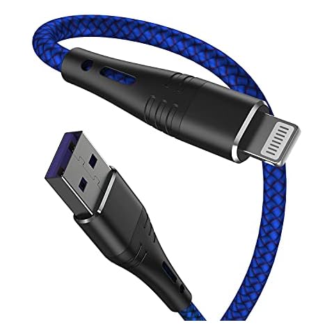 2pack MFi Certified 6.6ft iPhone Charger, Lightning Cable 6.6 Foot Long iPhone USB Charging Braided Cord,Fast Data Sync Wire for iPhone 11/11Pro/11Max/ X/XS/XR/XS Max/8/7/6/5S/SE/iPad Mini Air Cover