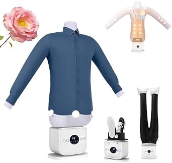 Automatic Hot Air Dryer and Iron, Inflatable Shirt Ironing Machine, Adjustable Time & Temperature, Quick Wrinkle Remover for Shirts, Pants, Shoes, Skirts