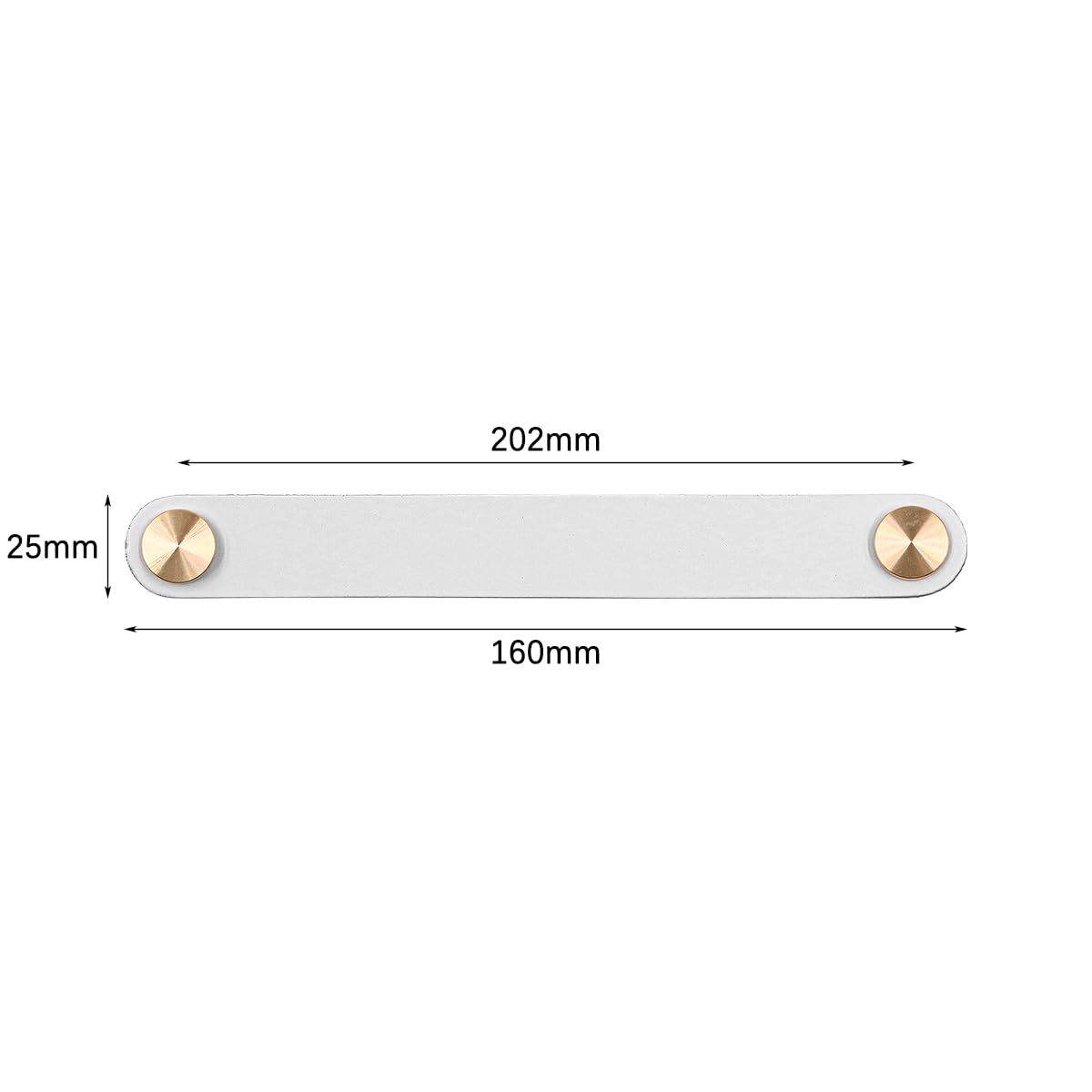 ZONADAH Set of 4 Leather Handles for Kitchen Bedroom Furniture Hole Distance 160mm Cabinet Handle - Image 3