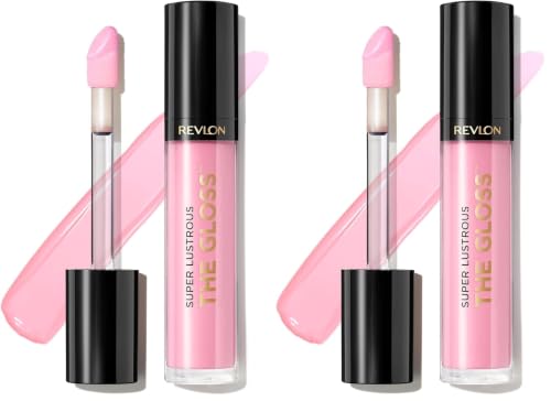Image of Revlon Super Lustrous The Gloss, Non-Sticky, High Shine Glossy Finish, Lightweight Moisture Enriched With Agave, Moringa Oil Capuacu Butter - Sky Pink(207), 3.8ml (Pack of 2)