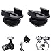 Suptig Mount Light Adapter Cold Shoe Mount Adapter for SLR Camera Gopro Camera Suptig Light and Other Action Cameras (2 Pack) Black