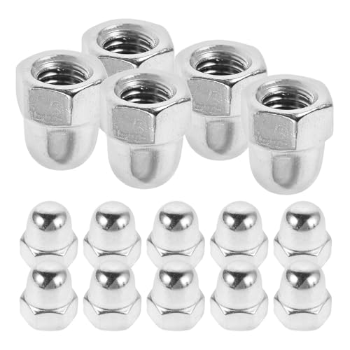 LIFKOME 20pcs M5 Hexagonal Stainless Steel Acorn Nuts Dome Cap Screw Bolt Covers Metal Protective Decorative Caps for Industrial Fastening Applications