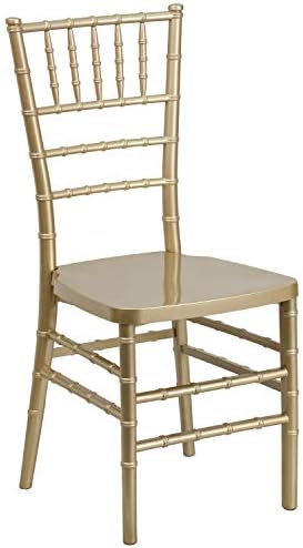 Flash Furniture HERCULES PREMIUM Series Gold Resin Stacking Chiavari Chair