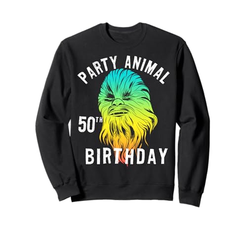 Sweat Star Wars Chewie portrait couleur 50 ans pour fan de la saga