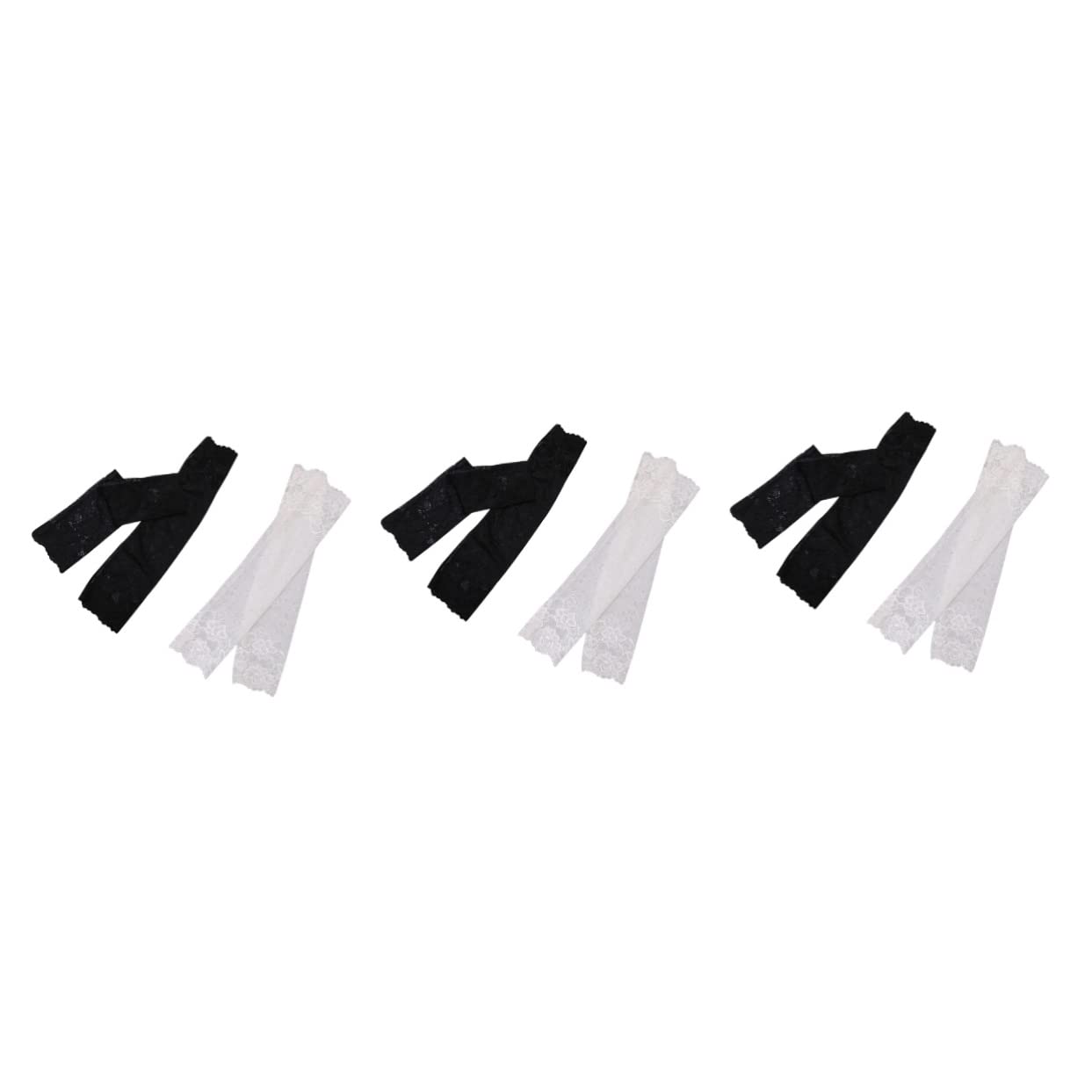 Manchons protection solaire dentelle FRCOLOR anti-UV pour femme (6 paires)