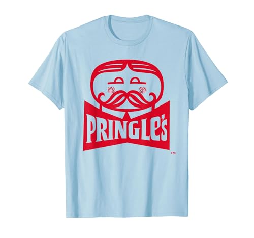 Pringle's Red Vintage Logo T Shirt T-Shirt, Men, Baby Blue, Medium