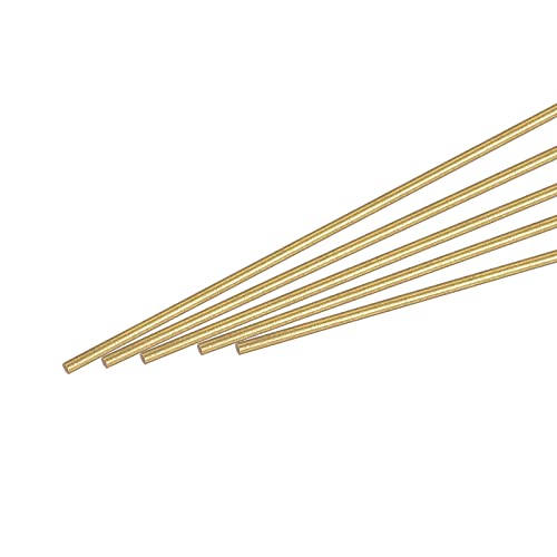 sourcing map 20 Stück Messingstab Messing Massiver Runde Stab 1mm Durchm. 250mm Länge Drehstange für RC Modell DIY Bastel