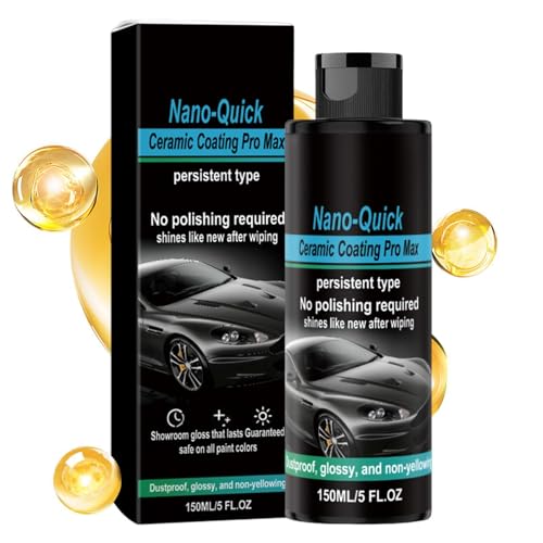 Líquido de Recubrimiento para Vehículos | 150 ml, Duradero Antipolvo y Antimanchas - Agente Restaurador de Brillo | para Furgonetas, Monovolúmenes, Viajes, Rutas por Carretera, Conducción Diaria