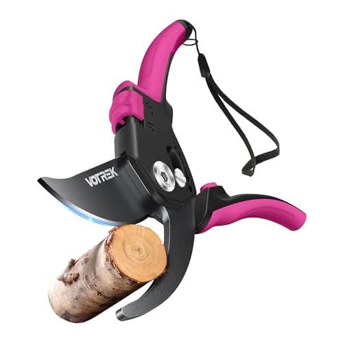 Pruning Shears for Gardening, [Patented Stepless Handle Opening] - Garden Scissors with Ultra-Sharp SK5 Steel for Weak Hand, Universal Fit for All Hand Sizes, Effortlessly Cuts 1-Inch Branch