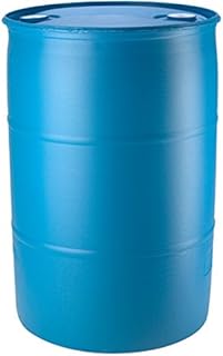 55 Gallon Blue Water Barrel | Solid Mold |2 Inch Bung Holes , Good for Long Term Drinking Water Use | BPA Free