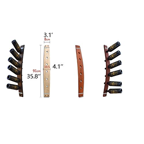 Soporte para 6 botellas de vino de madera apilable miniatura 2