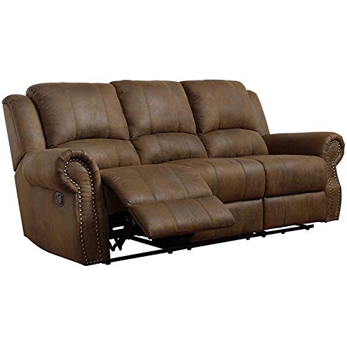 Coaster Furniture Sir Rawlinson Motion Sofa With Nailhead Studs Buckskin Brown 650151 #TOP11