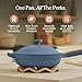 Our Place Always Pan 2.0-10.5” (2.6 Qt) Nonstick, Toxin-Free Ceramic Cookware | Patented 10-in-1 Aluminum Frying & Sauté Pan | Safe for Oven, Induction & All Cooktops up to 450°F | Blue Salt
