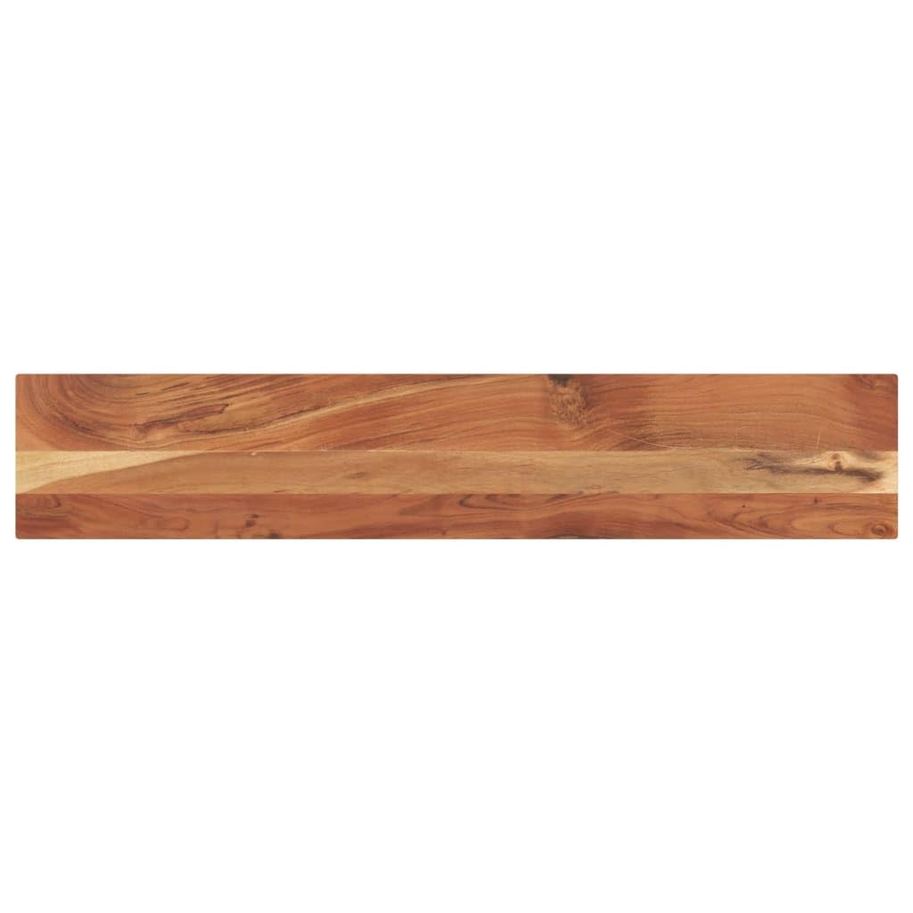 Tablero de mesa de madera maciza de acacia rectangular 180 x 40 x 2.5 cm