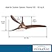 MINKA-AIRE F844-DK Light Wave 52 Inch Ceiling Fan with LED Light Kit, Brown Distressed Koa Finish
