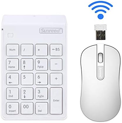 Numeric keyboard , Wireless Keyboard &Optical Mouse Combos 2.4G Mini USB 19 Keys Pad Numeric Keypad for Office Laptop Desktop PC,Power Save