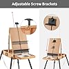 Falling in Art 4 Legs Beechwood French Easel - Portable Plein Air Studio Easel Stand with Bigger Storage Drawer, Full Size Sketchbox Travel Easel for Painting, Drawing, Artwork Display, Natural #3