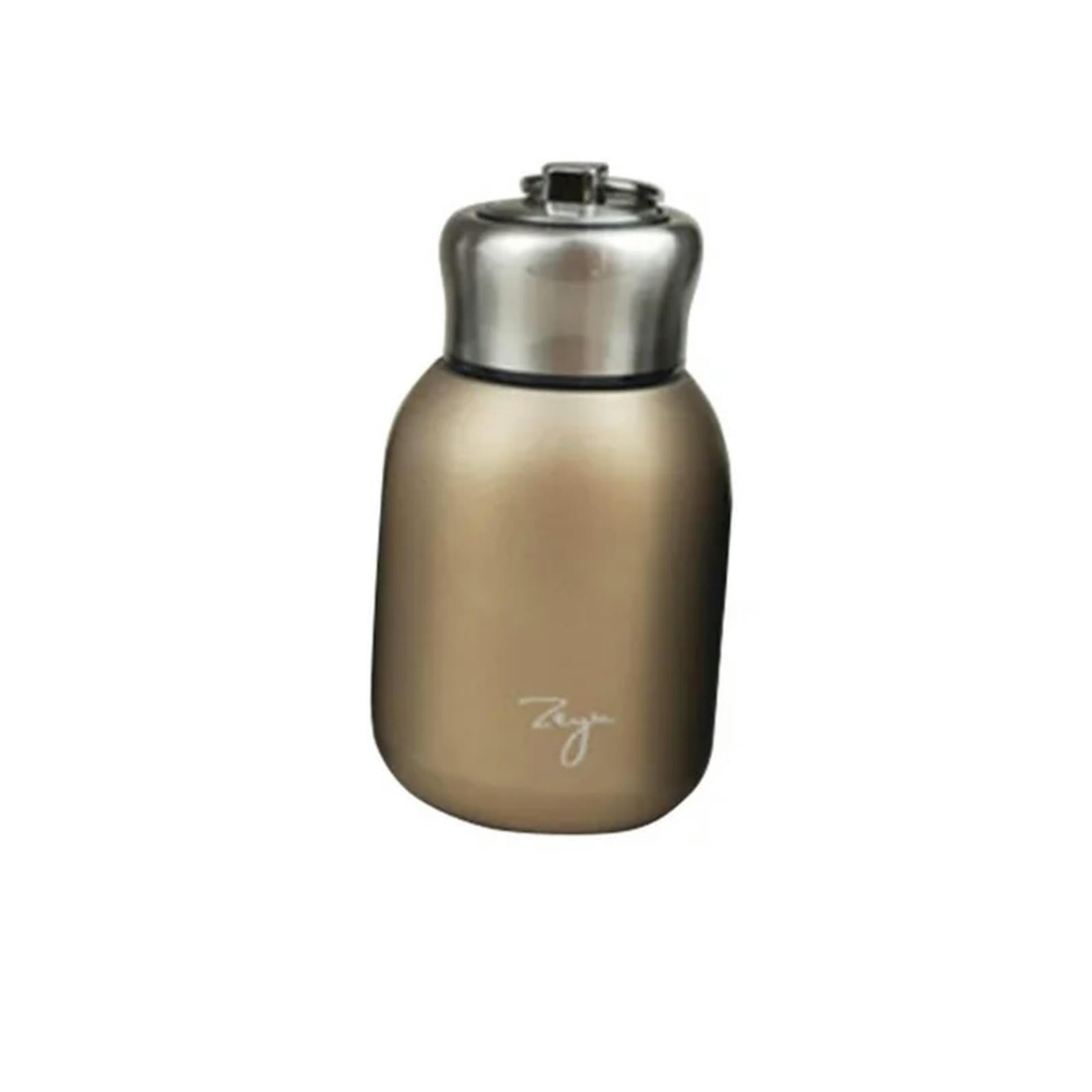 Kubek Mini termos próżniowy do kawy termos ze stali nierdzewnej przenośna podróżna butelka na wodę z pokrywką kubki-300 ml - złoty