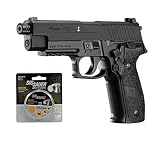 SLG Sаuer P226 Airgun .177 Cal with 500 Match Lead Pellets Bundle (Black+pellets)
