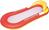 ZoneYan Hamaca Hinchable Agua, Cama Flotante con Red, Colchón Inflable Piscina, Cama Agua Silla Flotante, Hamaca Natación, Cama Flotante Reclinable, Tumbona Agua Flotante (Rojo)