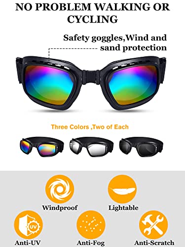 Zhanmai 6 Pcs Snow Ski Goggles Uv Protection Snowboard Goggles Vintage Motorcycle Ski Glasses Winter Snow Sports Goggles For Men Women Youth Kids Boys Girls, 3 Colors #TOP3