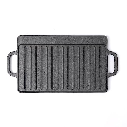 Hawok Cast Iron Reversible Grill Rectangular Griddle 12.6X8 Inch… #TOP4
