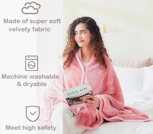 مراجعة Daselfa: بطانية سفر 3 في 1 بونشو بأزرار ووسادة وردي — مثالية للطائرة والتخييم للعائلة - الصورة 2
