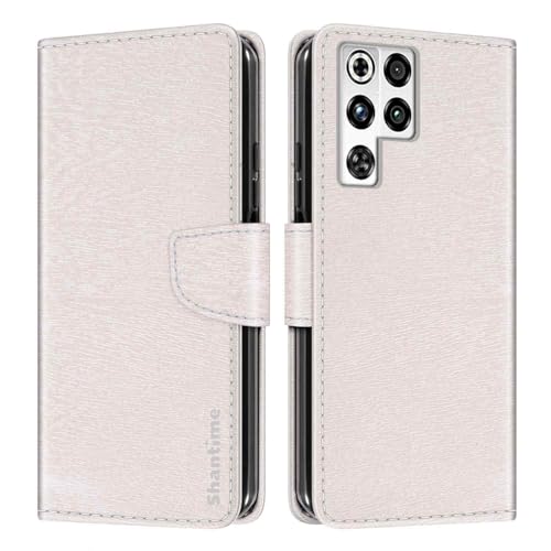 Shantime ���U�[���z�P�[�X ZTE Nubia Red Magic 11S Pro+ 5G �Ƃ̌݊������� �J���t���蒠�^ �J�[�h���[ �}�O�l�b�g�� �S�ʕی�V�F��(�z���C�g)