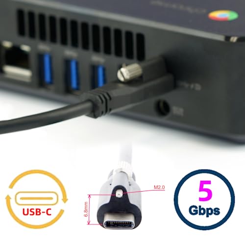 chenyang USB 3.0 to USB C Locking Connector Data Cable with Panel Mount Screw for Industrial Camera 4.9M - Image 3