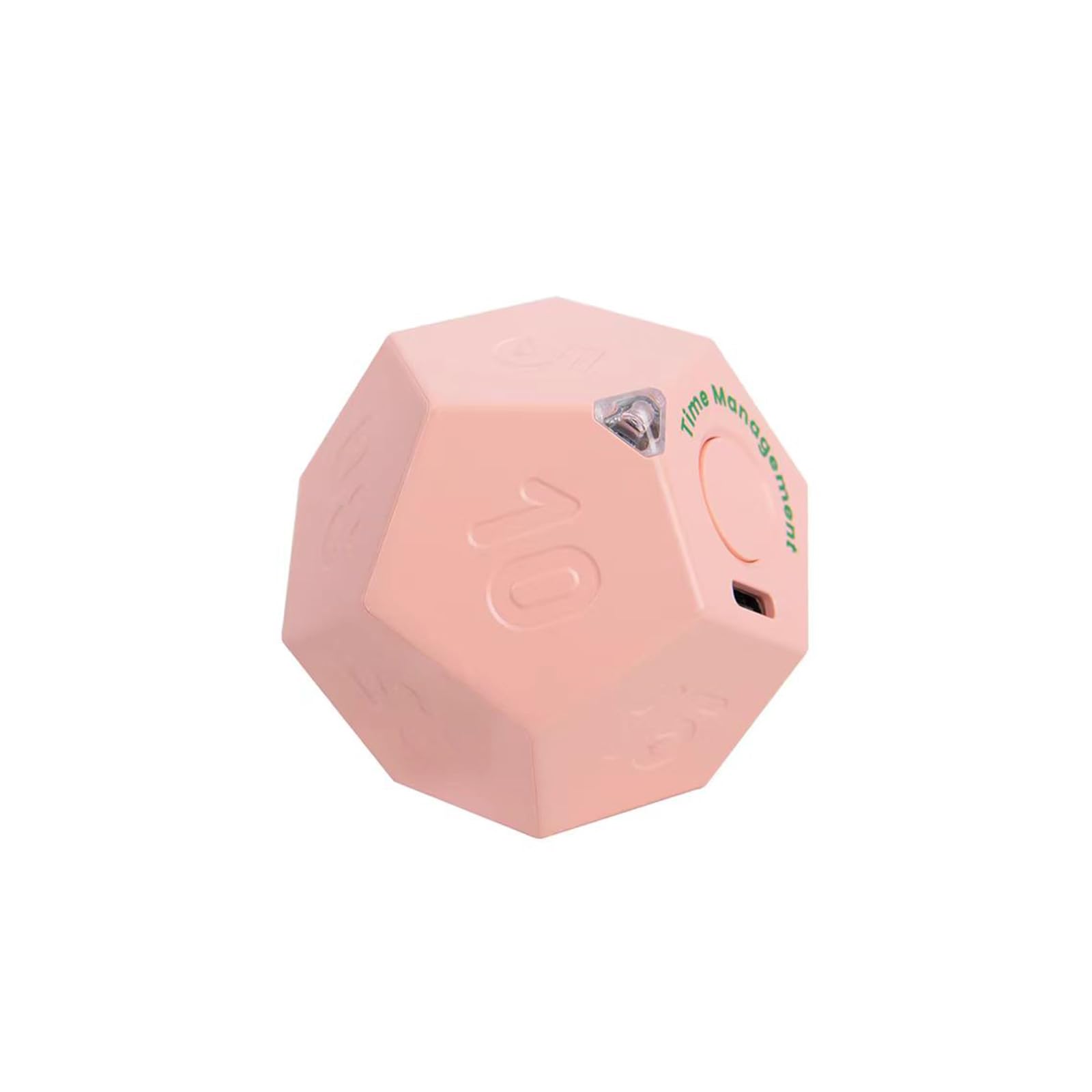ARGUMENTATION 12-Corner time Ball Rechargeable Mini Timer is Easy to use, 11 preset Times, Sound and Vibration Alarms, Timer for Multi-Purpose: Timing, Exercise, Study, Cooking and More (Pink)