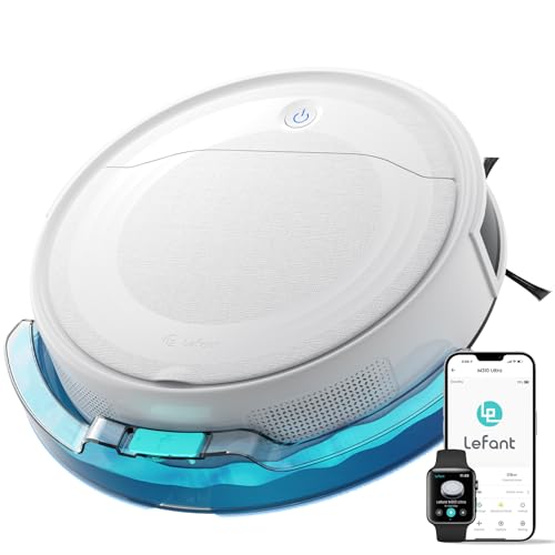 Lefant M310 Ultra 3-in-1 Robot Vacuum & Mop with 6000Pa Suction, ToF Laser Mapping, and 190° PSD Obstacle Avoidance, 170 min Runtime, Carpet Recognition, WiFi/App/Alexa, White