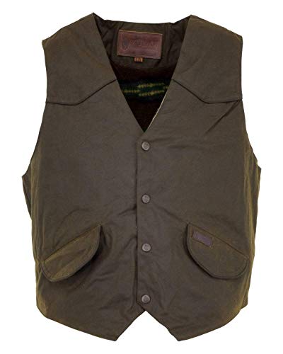 Outback Trading Men's 2155 Cliffdweller Waterproof Breathable Fleece Lined Cotton Oilskin Western Vest2
