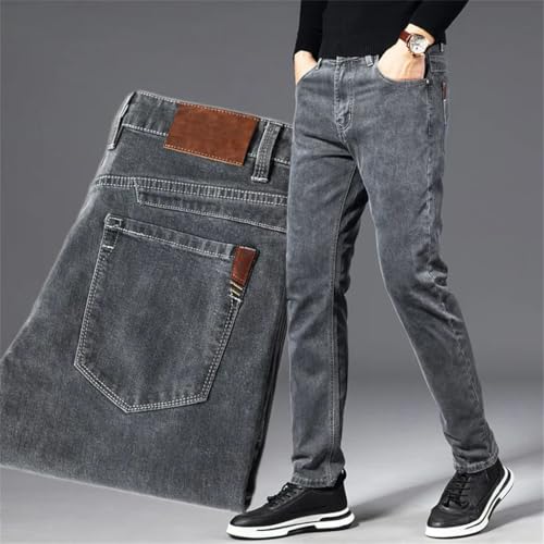 Men Autumn Summer Denim Jeans Straight Stretch Regular Jeans for Vintage Pant Big Pants4