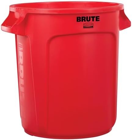 Rubbermaid Commercial Products Brute Trash Can, Red, 10-Gallon