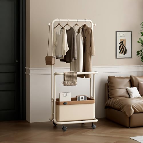 Cintre pour buanderie et chambre : portant double barre compact