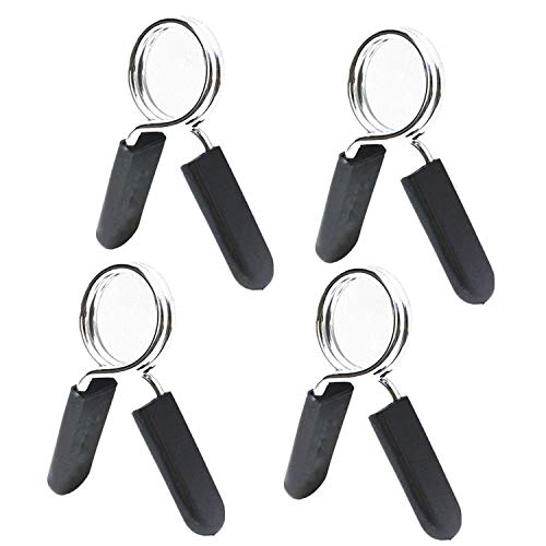 1 Inch Dumbbell Spring Clamps (Pack of 4), 1'' Standard Barbell Weights Bar