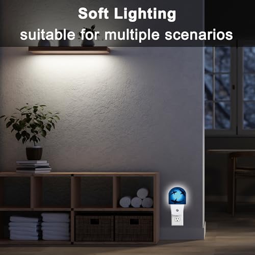 Image of Night Light,Floating Sharks Night Lights Plug Into Wall Bedroom Bathroom Kitchen Hallway Stairs Hallway,Energy Efficient Decor Desk Lamp Gifts
