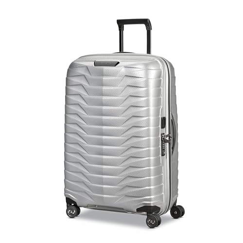 Image of Samsonite Proxis Medium Hardside Luggage with Dual Spinner Wheels - Innovative Roxkin Lightweight Shell With Ultimate Durability- Includes TSA Lock, Ergonomic Telescoping Handle - Silver