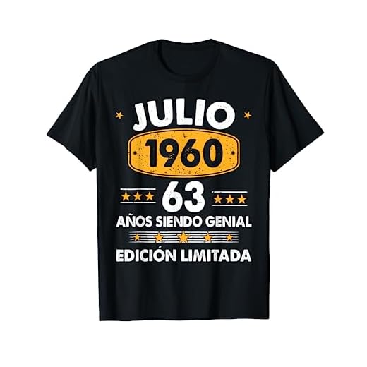 Hombre 63 Años Cumpleaños Regalo Hombre Julio 1960 Julio 63 Años Camiseta