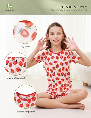 Girls Boys Pajamas Set Soft Short Sleeve Sleepwear Unisex Toddler Snug Fit Shorts Kids 2 Piece Pjs 2T-7Y2