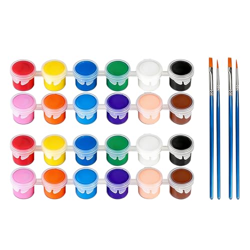 2 Pack Mini Acrylic Paint Set 12 Colors Acrylic Paints Strips for Adults Craft Paint 28 PCS Painting Kit Container Strips Storage Perfect for Home Birthday Party Favors