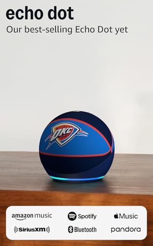 Image of Amazon Echo Dot (newest model) | Officially Licensed NBA Limited-Edition | Oklahoma City Thunder
